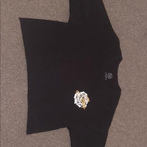 Long sleeve Selena Black crop top